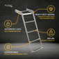 SSL-E4W Stainless Steel Under Transom/Boat Platform Ladder (13.5" Wide Steps)