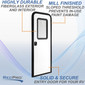 RV Entry Door with Screen Radius Corner Right Hand 30" x 72"