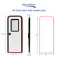 RV Entry Door with Screen Radius Corner Right Hand 30" x 72"