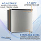 RV Refrigerator 1.7 Cubic Feet 12V Stainless Steel