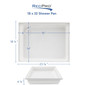 RV Shower Pan 18" x 23" x 4" Left Drain in White