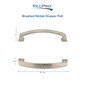 4 1/4" Brushed Nickel Drawer Pull - 5 Pack