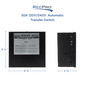 Black 50 amp RV transfer switch measurements.