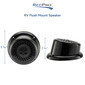 RV Flush Mount Speaker | Exterior 5.25" Black Wavy Blue LED | Waterproof
