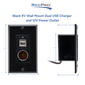 RV Wall Mount Dual USB-A Charger and 12V power outlet Wall Plate