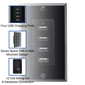 RV 2V Wall Mount USB-A Charging 4 Ports 12-16V DC Input Included with Wall Plate