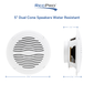Pair of 5" RV Dual Cone Speakers Water Resistant