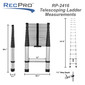 RecPro RV Telescoping Ladder 14.5ft