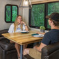 RV Table in Ash Solid Wood with Optional Folding Leg System