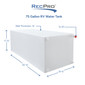 75 Gallon RV Water Tank 50 1/4" x 19 1/4" x 17 1/4"