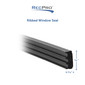 RV Rubber Ribbed Window Seal with Adhesive Backing