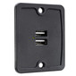RV 12V Dual USB-A Charger Outlet with LED Power Indicator 