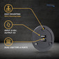 Round RV 12V Dual USB-A Charger Outlet with LED Power Indicator