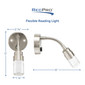 RV Reading Light 12V LED Satin Nickel with Flexible Arm
