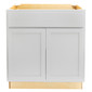 RV Cabinets White Shaker | Double Door Base 30" W | RTA Cabinets