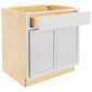 RV Cabinets White Shaker | Double Door Base 30" W | RTA Cabinets