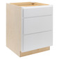 RV Cabinets White Shaker | 3 Drawer Base 24" W | RTA Cabinets