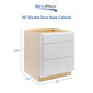RV Cabinets White Shaker | 3 Drawer Base 36" W | RTA Cabinets