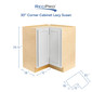 RV Cabinets White Shaker | Lazy Susan Base 30" W | RTA Cabinets