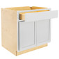 RV Cabinets White Shaker | Double Door Base 36" W | RTA Cabinets