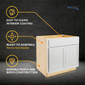 RV Cabinets White Shaker | Double Door Base 36" W | RTA Cabinets