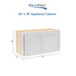 RV Cabinets White Shaker | Microwave Wall Cabinet 30" W x 18" H | RTA Cabinets
