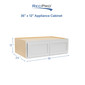 RV Cabinets White Shaker | Refrigerator Wall Cabinet 36" W x 12" H | RTA Cabinets