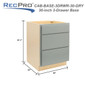 RV Cabinets Gray Shaker | 3 Drawer Base 30" W | RTA Cabinets