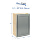 RV Cabinets Gray Shaker | Wall 24" W x 30" H | RTA Cabinets