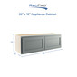 RV Cabinets Gray Shaker | Refrigerator Wall Cabinet 36" W x 12" H | RTA Cabinets