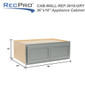 RV Cabinets Gray Shaker | Refrigerator Wall Cabinet 36" W x 18" H | RTA Cabinets