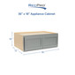 RV Cabinets Gray Shaker | Refrigerator Wall Cabinet 36" W x 18" H | RTA Cabinets
