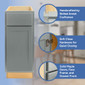 RV Cabinets Gray Shaker | Base 15" W | RTA Cabinets
