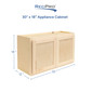 RV Cabinets Maple Wood Shaker | Microwave Wall Cabinet 30" W x 18" H | RTA Cabinets