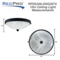 RV Ceiling Light 12V LED Textured Black