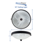 RV Ceiling Light 12V LED Textured Black