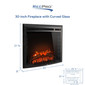 RV Electric Fireplace with Curved Glass 30"(26" Cutout)