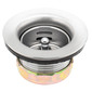 RV Drain with Strainer for 2" Sink Drain Brushed Nickel