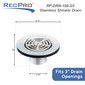 RV Shower Pan Drain with Strainer for 3" Drain Stainless Steel