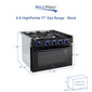 High Pointe RV Stove Gas Range 17" Tall 