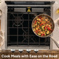 RV Three Burner Gas Cooktop with Cover Direct Replacement for Greystone
