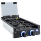 RV Two Burner Gas Cooktop with Cover Direct Replacement for Greystone