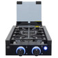 RV Two Burner Gas Cooktop with Cover Direct Replacement for Greystone