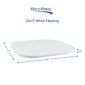 RV White Table Solid Surface 22" x 17"