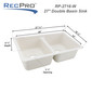 27 x 16" Composite RV Sink - Double Basin