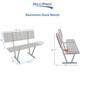 48" Universal Dock Bench Kit with Aluminum Frame and Titan Poly Bench