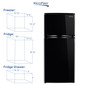 RV Refrigerator 4.4 Cubic Feet 12V Black