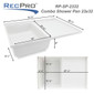 RV Toilet Mount Shower Pan Combo 32" x 23"  Left Drain in White