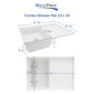 RV Toilet Mount Shower Pan Combo 32" x 23"  Left Drain in White