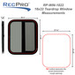 RV Window Teardrop 18" W x 22" H with Trim